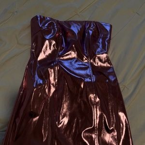 Pink Mini Metallic Dress